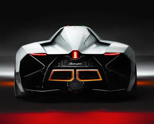 A rear view of the Lamborghini Egoista