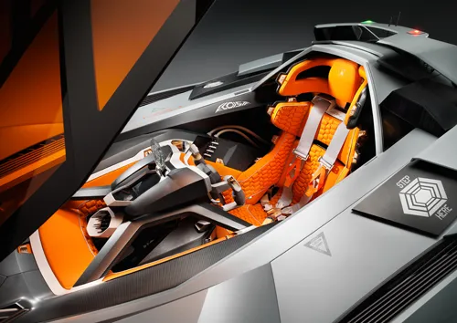 The Lamborghini Egoista cockpit