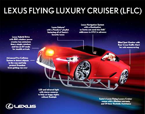 The Lexus Flying Luxury Cruiser. Image courtesy of Lexus. 