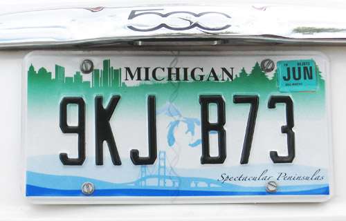 The license plate on a 2012 Fiat 500c. Photo by Don Bain
