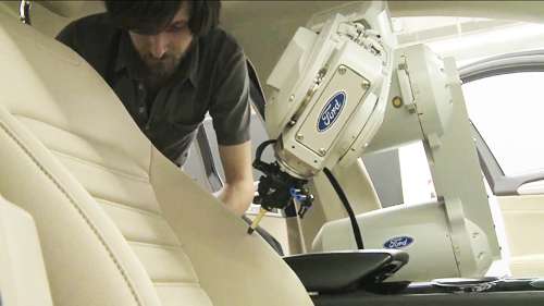 A video image of a technician working with RUTH. Photo courtesy of FORD. 
