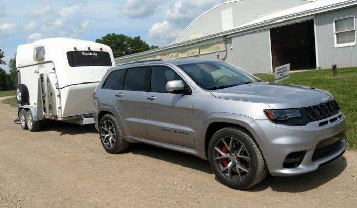 2017 SRT Jeep with a horse trailer