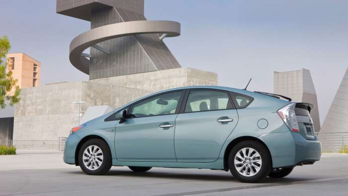 Toyota Prius Plug In Teal Color Drivers Side 