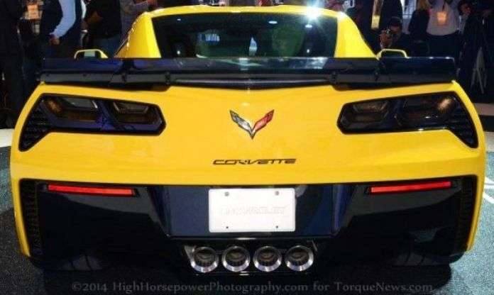 Yellow Corvette Z06 Rear 2018