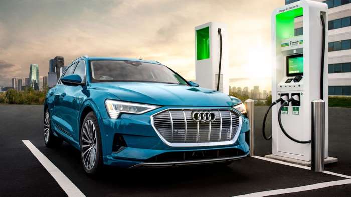 2019 Audi e-tron charging on Electrify America