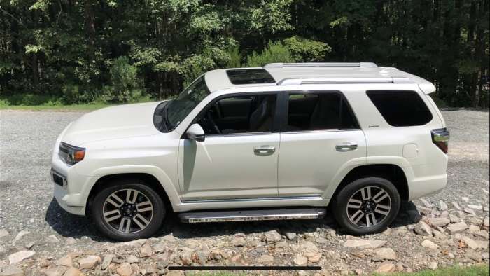 2019 Toyota 4Runner Limited in Blizzard Pearl Profile View
