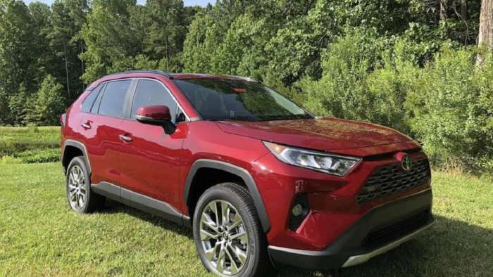 2019 Toyota RAV4 Limited Ruby Flare Pearl Profile View