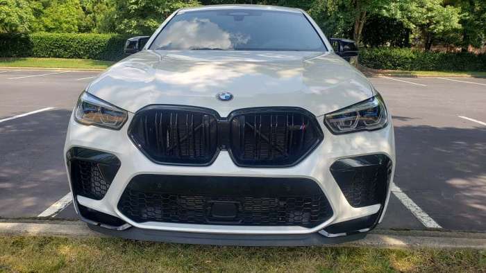 White 2020 BMW X6 M Competition Front Grille