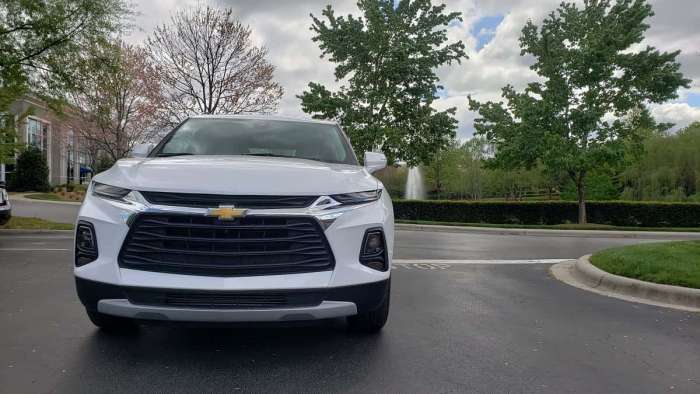 2020 Chevrolet Blazer 3LT Leather AWD, front view and white color