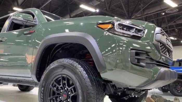 2020 Toyota Tacoma TRD army green color