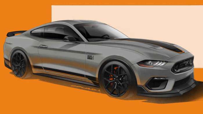 2021 Mustang Mach 1 sketch