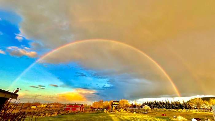 Benton City, WA double rainbow