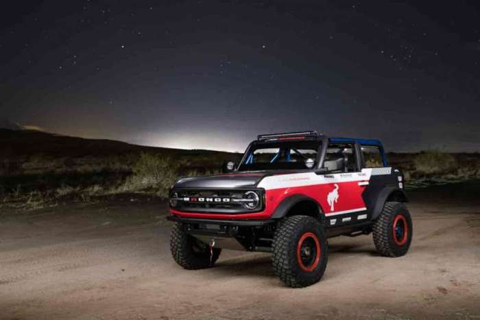 The Ford Bronco 4600 On A Darkened Course