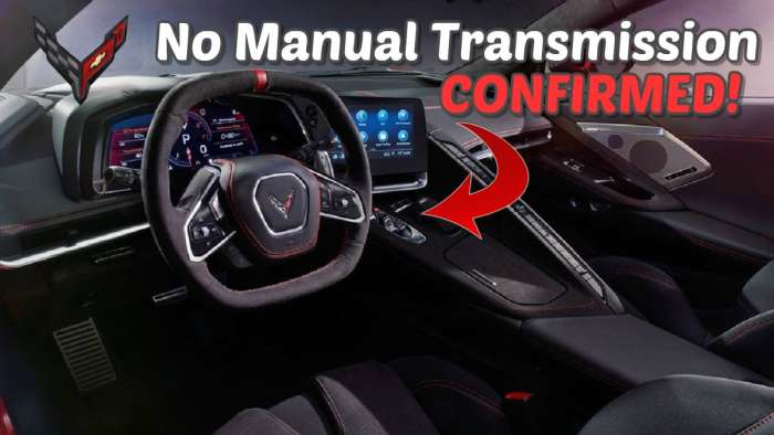 C8 Corvette Interior, no manual transmission is confirmed by Chevrolet