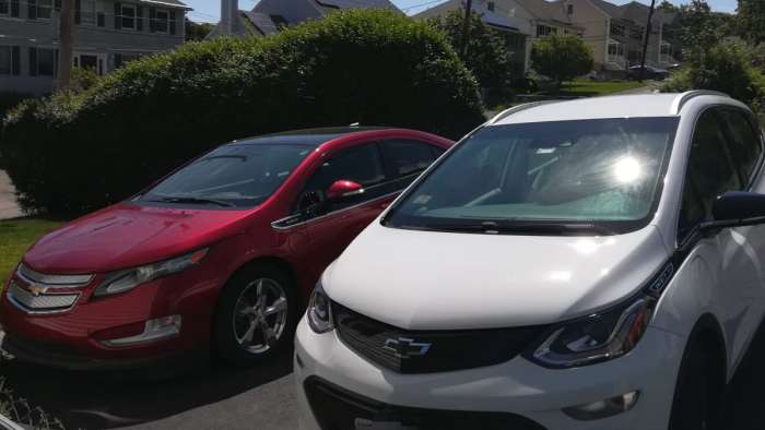 Chevy Volt and Chevy Bolt EV side by side