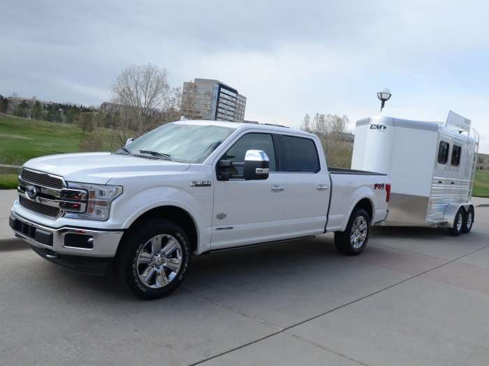 2018 Ford F-150 PowerStroke with a Horse Trailer