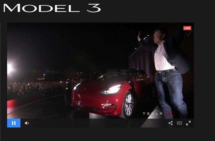 Tesla Model 3 Live Stream Elon Musk