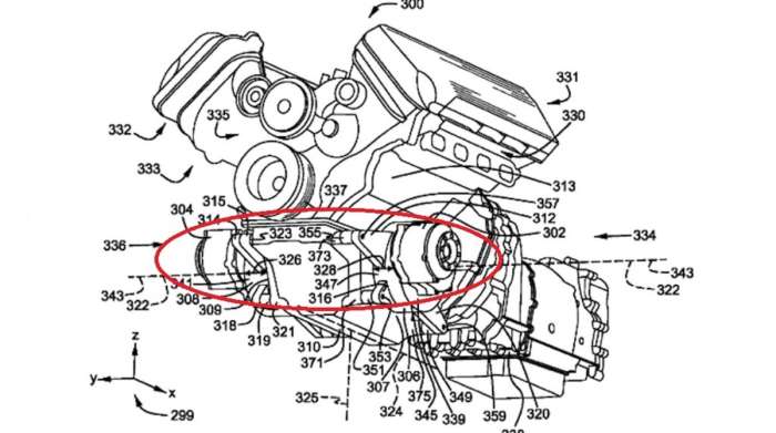 Ford hybrid V8 AWD Patent Image