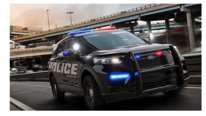 Driving a Ford Police Utility Vehicle