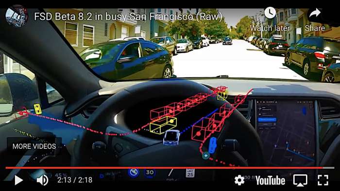 Tesla on Autopilot and FSD in SF traffic