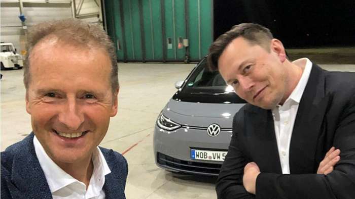 Herbert Diess and Elon Musk