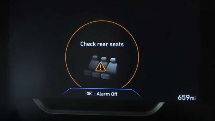 Hyundai Back Seat Warning
