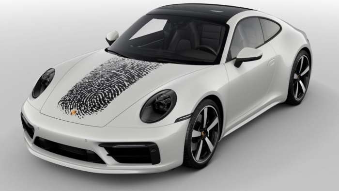Porsche 911 with fingerprints