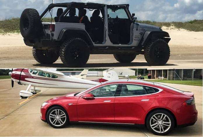 Jeep Wrangler vs Tesla Model S
