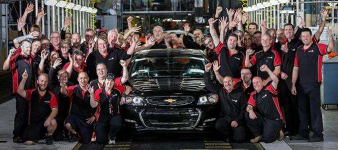 The final Chevy SS on the assembly line