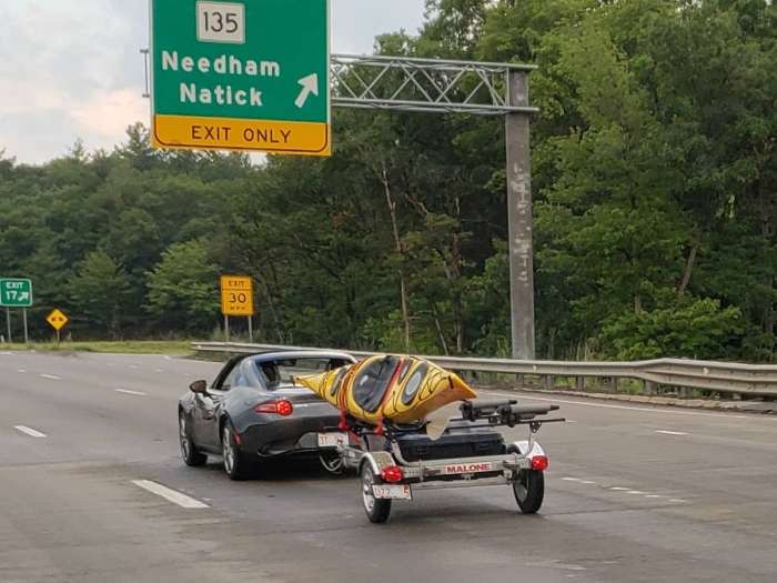 Can you top this Miata trailer?