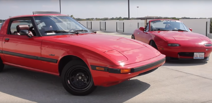 VIDEO: FB Mazda RX-7 vs. NA Miata