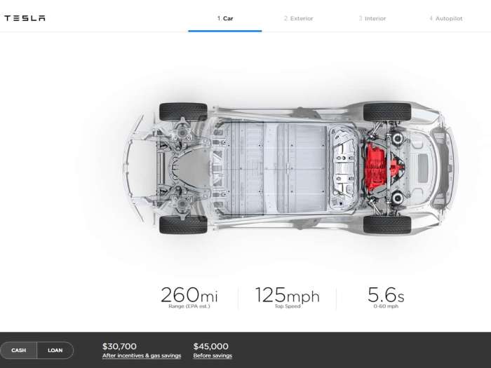 Tesla Model 3 actual cost.
