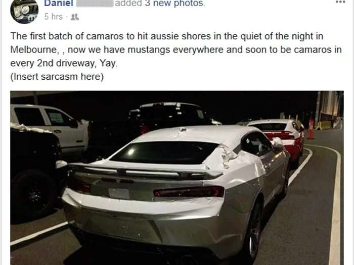 Australian Camaro on Social Media