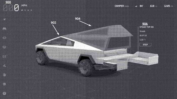 Tesla Cybertruck graphic used in patent application