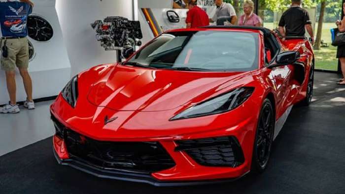 Red color 2020 C8 Corvette