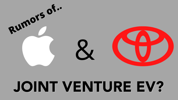 Rumors of Toyota and Apple making an EV together 