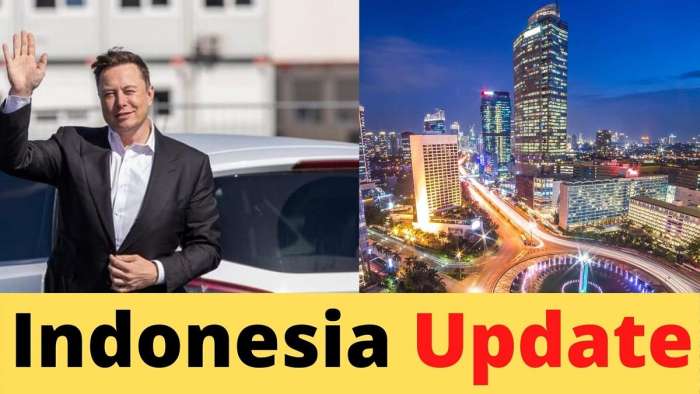 Tesla CEO Elon Musk and Indonesian capital Jakarta