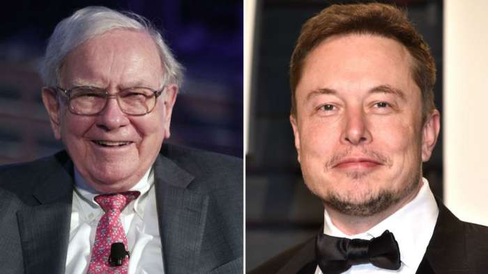 Warren Buffett and Tesla CEO Elon Musk