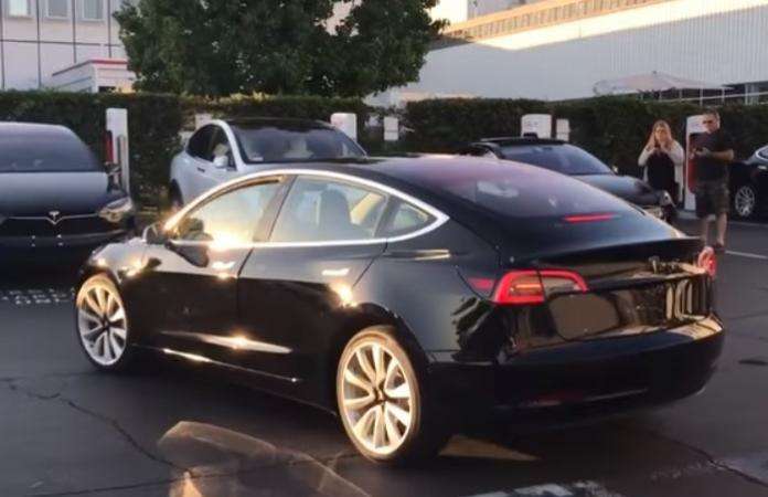 black Tesla Model 3