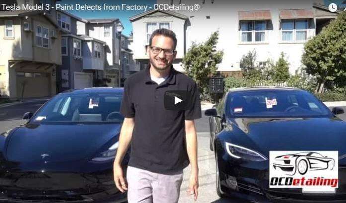 Tesla Model S and Model 3 Paint defects from factory