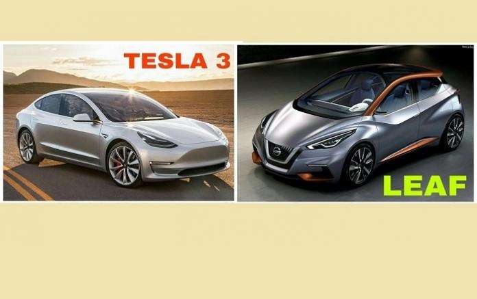 Tesla Model 3 vs 2018 Nissan Leaf