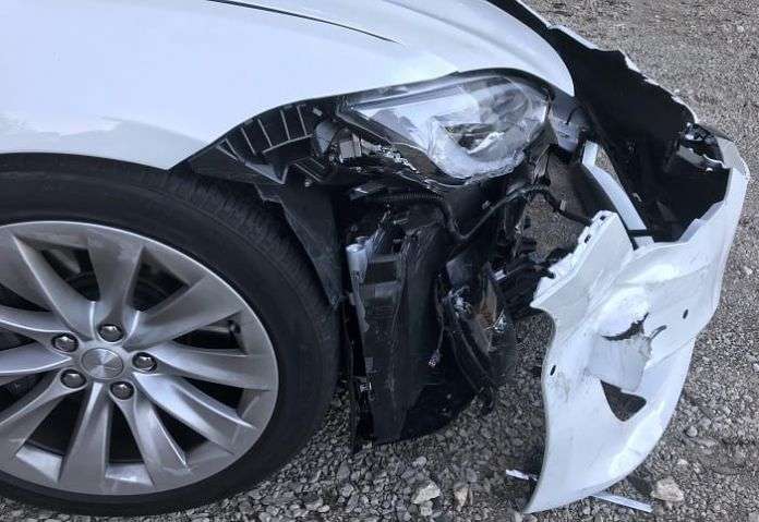 Tesla Model S Crashed