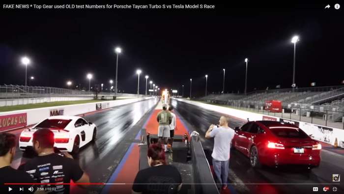 Top Gear Tesla Model S vs Porsche Taycan