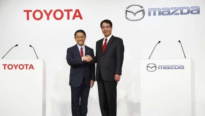 Toyota Mazda CEOs