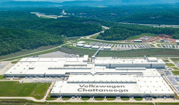 VW Chattanooga plant drone view