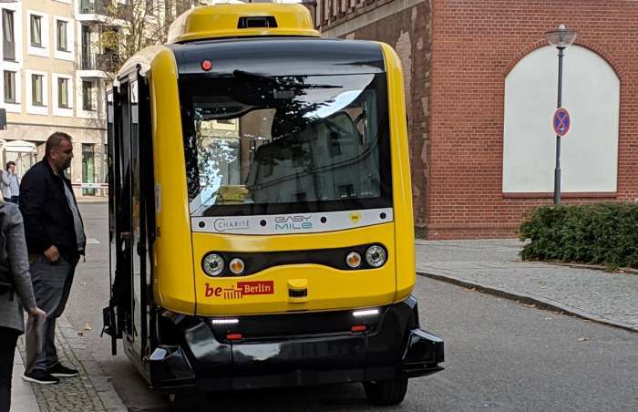 Self-driving bus operating in Berlin