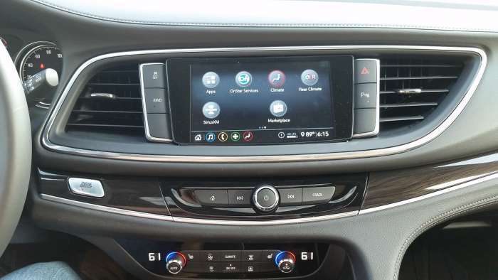 Infotainment of the 2020 buick enclave essence suv