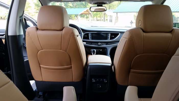 Interior visibility for a 2nd row of the 2020 Buick Enclave Essence SUV