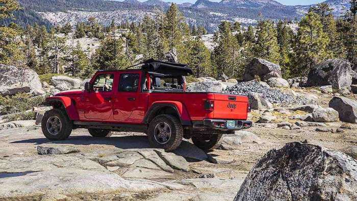 the 2020 Jeep Gladiator in challenging mountain terrain