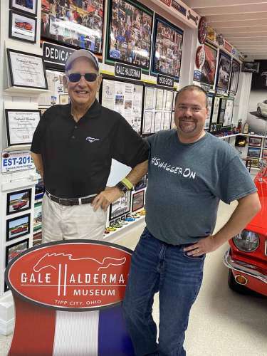 Jimmy Dinsmore with Gale Halderman cutout